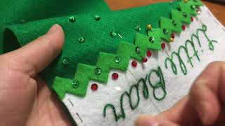 Bucilla Letters to Santa Felt Stocking Kit Video 2 [upl. by Ayela]