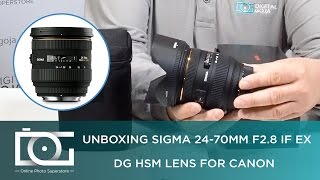 UNBOXING REVIEW  SIGMA 2470MM F28 IF EX DG HSM Zoom Lens For CANON [upl. by Yenalem463]