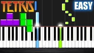 Tetris Theme  EASY Piano Tutorial by PlutaX [upl. by Westbrooke]