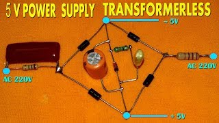 5V POWER SUPPLY TRANSFORMERLESS [upl. by Anders]