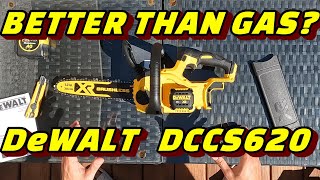 DeWALT Cordless Chainsaw DCCS620 Review Better Than Gas [upl. by Jacobsen498]