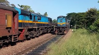 Sri Lanka Railway M10A 942 Rajarata Rejina amp M10A 944 Train No51  Kamburugamuwa Railway Station [upl. by Neeluqcaj]