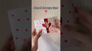 DIY Heart Secret Message Card For Boyfriend 💗 handmadecards valentinesday [upl. by Sweyn]