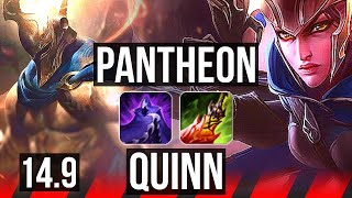 PANTHEON vs QUINN TOP  9 solo kills Legendary 800 games 1842 41k DMG  EUW Master  149 [upl. by Barlow]