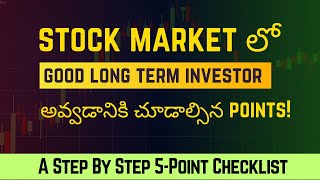 Points to see to become a good longterm investor in the stock market [upl. by Nerehs667]