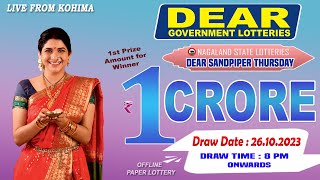 LOTTERY SAMBAD DEAR 8 PM 26102023 NAGALAND LOTTERY LIVE DEAR LOTTERY LIVE LOTTERY SAMBAD LIVE [upl. by Rento]