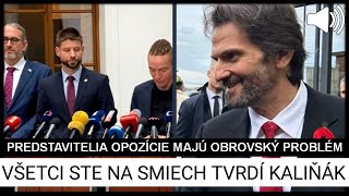 PREDSTAVITELIA OPOZĂŤCIE MAJĂš OBROVSKĂť PROBLĂ‰M VĹ ETCI STE NA SMIECH TVRDĂŤ KALIĹ‡ĂK [upl. by Boothe167]