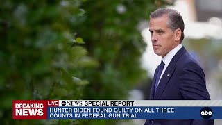 SPECIAL REPORT Hunter Biden found guilty on all three counts in federal gun trial [upl. by Necaj]