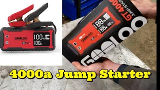 GooLoo GT4000 Jump Starter Pack Review  4000a Peak [upl. by Enileuqaj]