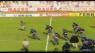 REGGINATRIESTINA 12 SERIE B 199091 E LA DURISSIMA CONTESTAZIONE DEI TIFOSI AMARANTO [upl. by Mendes866]