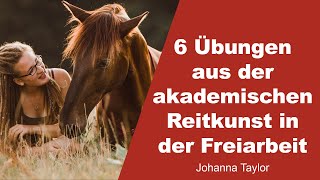 Sechs Übungen aus der akademischen Reitkunst in der Freiarbeit  Johanna Taylor  1 [upl. by Yellek78]