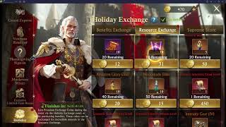 Holiday Exchange 50Event Day 1  Coat of Arms and Build Your Estate [upl. by Bendick272]