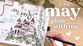 🍄 MAY bullet journal plan with me 2022 🌿  heartstopper amp fairytale bujo theme  ft NordVPN [upl. by Riccio586]