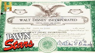 Pawn Stars Do America DISNEY SIGNED STOCK Worth BILLIONS Today Season 1 [upl. by Bartolome]