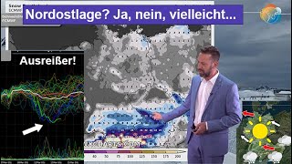 Nordostlage Ja nein vielleicht Berechnungen von Kälte amp Frühling Wettervorhersage 04100324 [upl. by Nnairol]