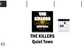 THE KILLERS Quiet Town BACKING TRACK FCN GUITAR CHORDS amp LYRICS [upl. by Lareneg]