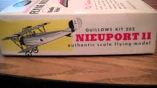 Nieuport II French Guillows kit circa 1975mp4 [upl. by Goles784]