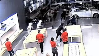 Watch an Apple store get robbed in 12 seconds  CNBC International [upl. by Arym607]