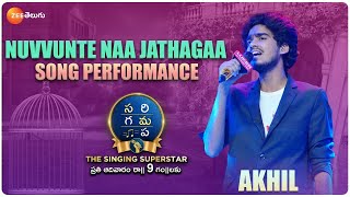 Akhil  Nuvvunte Naa Jathagaa Full song Performance  SaReGaMaPa  The Singing Superstar  ZeeTelugu [upl. by Einahets]