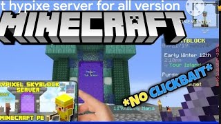 best hypixel like servers in Minecraft for pocket edition or PE [upl. by Aoket]