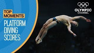 Top 3 Olympic 10M Platform Diving Scores Ever  Top Moments [upl. by Fernandez29]