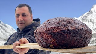 Cocinar en las Montañas Nevadas Pan de Carne con Queso en un Horno a 200 Grados [upl. by Yarw]