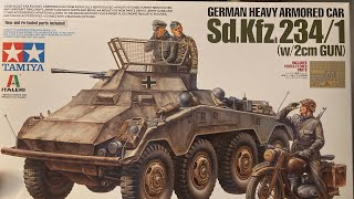 ItaleriTamiya 135 scale German Heavy Armored car kit review [upl. by Yroggerg74]