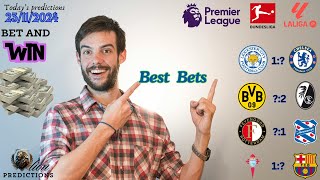 Football Predictions Today  Premier League Bundesliga  Laliga  23112024  Saturday [upl. by Amalle]