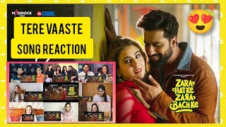 Tere Vaaste Song Reaction Zara Hatke Zara Bachke  Vicky Kaushal  Sara Ali Khan  Sachin Jigar [upl. by Harras]