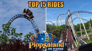 Top 15 Rides at Plopsaland de Panne [upl. by Sregor]