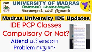 Madras University IDE PCP Classes Students Doubts And Answers 👍 [upl. by Nakhsa]