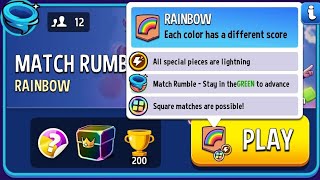 rainbow square matches lightning strike rumble  2 IN 1  match masters [upl. by Croom186]