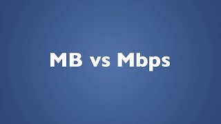 Megabyte MB vs Megabits per second Mbps [upl. by Aleahc]