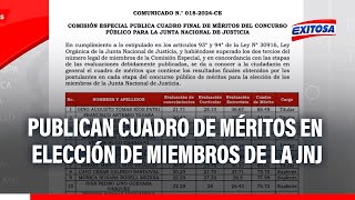 🔴🔵Elección de miembros de la JNJ Publican la lista de postulantes aptos para ocupar el cargo [upl. by Enenej]