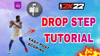 How to do a DROP STEP in the POST NBA 2K22 TUTORIAL [upl. by Marguerie]