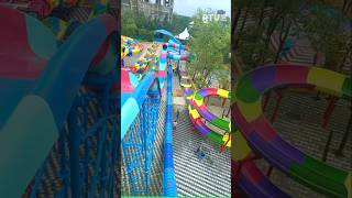 Best Water Park Near Mumbai Thane  waterslide shortfeed fun [upl. by Anelrac]