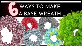 6 WAYS TO MAKE A DECO MESH BASE WREATH  HOW TO MAKE A WREATH COMPILATION 2021 wreathtutorial [upl. by Eelrahc]