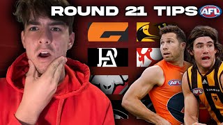 ROUND 21 AFL TIPS  PREDICTIONS 2024 [upl. by Morrell681]