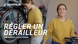 TUTO  Comment régler le dérailleur dun vélo électrique  🚲  Decathlon [upl. by Rratsal]