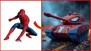 Amazing Superheroes but Tank 💥 Character Marvel  Dc [upl. by Animrac]