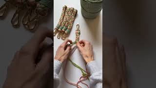 Macrame keychain macramekeychain macrame macrametutorial [upl. by Ohara]