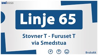 Linje 65 Stovner T  Furuset T via Smedstua [upl. by Carlock]