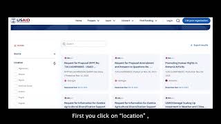 WorkwithUSAIDgov Funding Opportunities Demo [upl. by Lucila]
