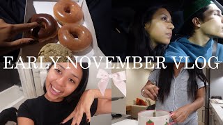 NOVEMBER VLOG Krispy Kreme Christmas decor and lazy cooking [upl. by Cadmarr]