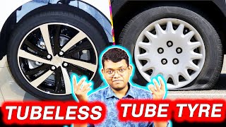 Tube Tyre Vs Tubeless Tyre What are the Benefits Hindi [upl. by Eerased165]