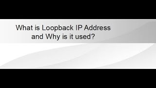 What is Loopback IP and Why it s used  TAMIL [upl. by Enaitsirhc]