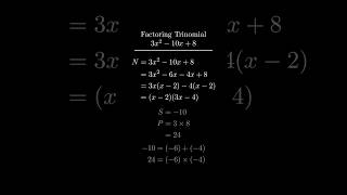 Factoring Trinomials maths ai algebra [upl. by Weyermann949]