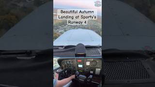 cessna 172RG Beautiful Autumn landing  Sportys Runway 4 [upl. by Adnyc135]