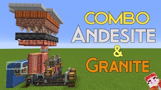 Minecraft Create 1201 Tutorial Combined Andesite and Granite Farm semiautomatic [upl. by Morrie]