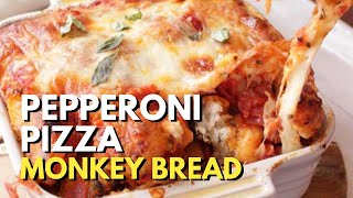 Pepperoni Pizza Monkey Bread Recipe For One [upl. by Elleiad]